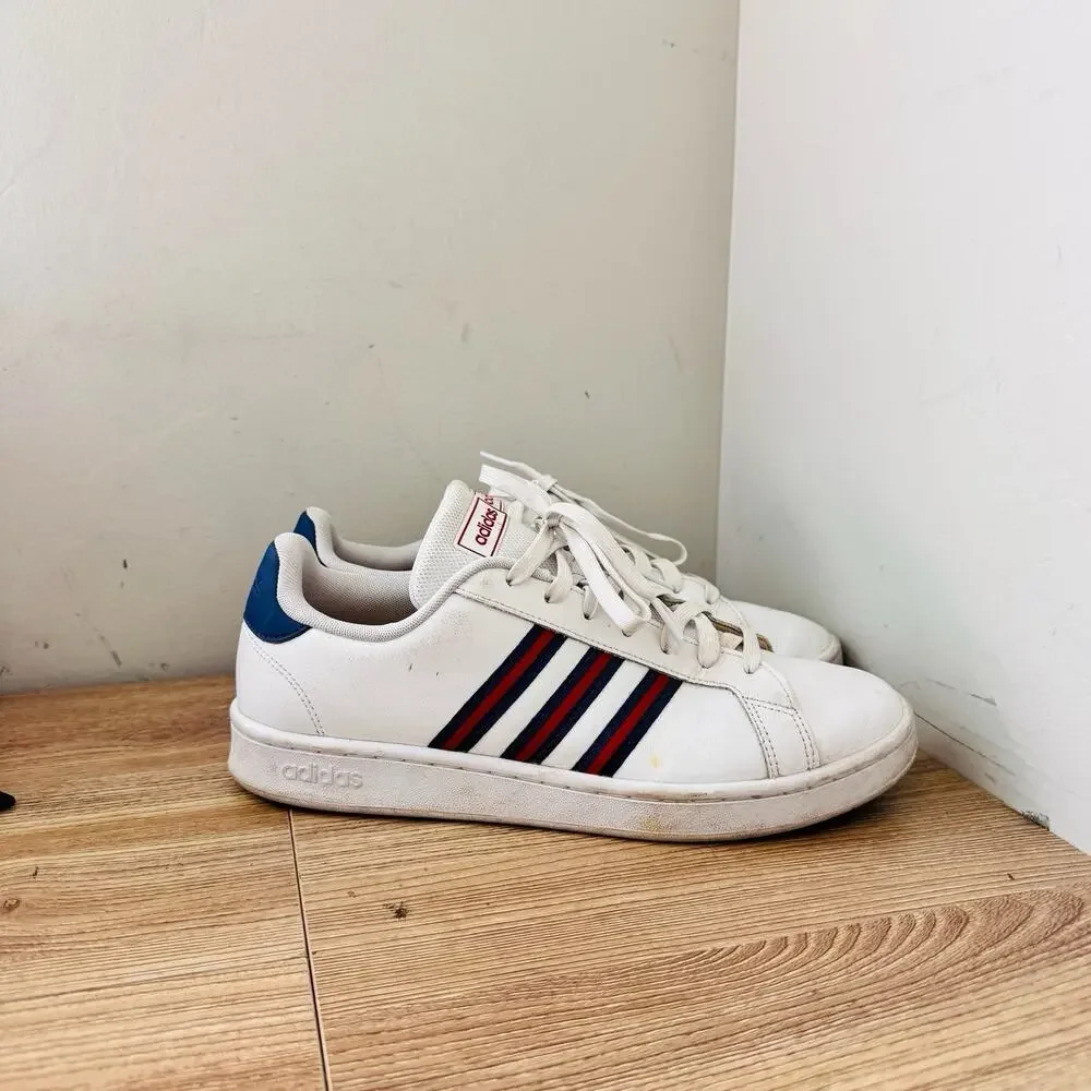 Adidas Grand Court White And Red Sneakers Men’s Size 11.5